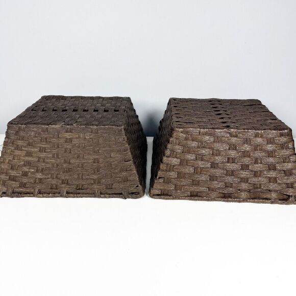 Harvest Home Collections Brown Baskets 10” By 10” NEW w/Tags - Picture 9 of 11